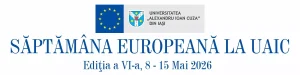 Universitatea „Alexandru Ioan Cuza” din Iași (UAIC) organizează, în perioada 8–15 mai 2026, cea de-a șasea ediție a evenimentului „Săptămâna Europeană la UAIC”, o suită de manifestări dedicate promovării valorilor europene, stimulării dialogului academic internațional și implicării comunității universitare în dezbaterea temelor de interes pentru Uniunea Europeană.